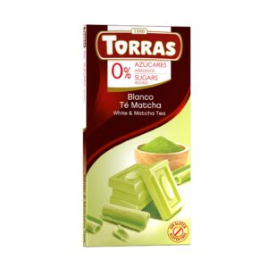 Czekolada biała & herbata Matcha bez dodatku cukrów 75g TORRAS