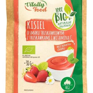 Kisiel truskawkowy z truskawkami i witaminą C BIO 38g VITALLY FOOD