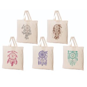 Torba bawełniana 10 l Łapacze Snów Mix 5 wzorów FRASPO