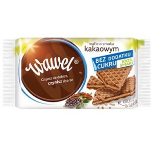 Wafle kakaowe bez dodatku cukrów 110g WAWEL