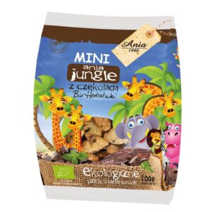 Herbatniki mini JUNGLE z czekoladą BIO 100g ANIA