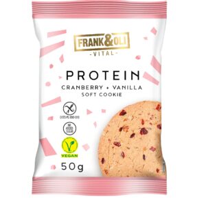 Ciasteczko Protein Cookie Cranberry Vanilla bez glutenu 50g FRANK&OLI
