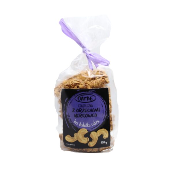 Ciasteczka z orzechami nerkowca bez dodatku cukru 150g OATBE - obrazek 2