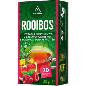 Herbata rooibos malina grapefruit 20 torebek ASTRA