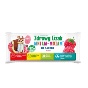 Lizak na gardło o smaku malinowym 6g ZDROWY MNIAM-MNIAM