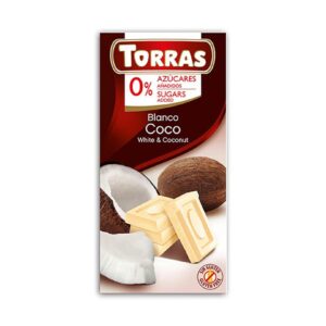 Czekolada biała z kokosem bez dodatku cukrów 75g TORRAS