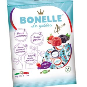 Żelki o smaku jeżyny i truskawki bez dodatku cukrów 90g BONELLE