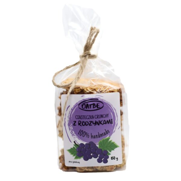 OATBE Ciasteczka crunchy z rodzynkami 150g OATBE - obrazek 2