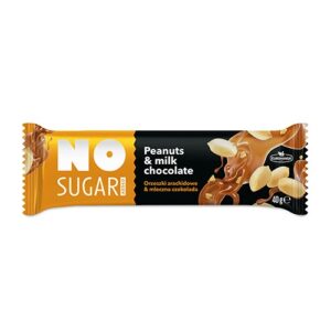 Baton orzechowy w czekoladzie mlecznej bez dodatku cukrów 40g NO SUGAR