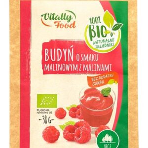 Budyń malinowy z malinami BIO 38g VITALLY FOOD