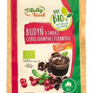 Budyń czekoladowy z żurawiną BIO 40g VITALLY FOOD
