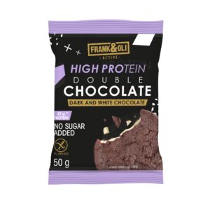 HIGH PROTEIN DOUBLE Ciemna czekolada i biała czekolada 50g FRANK&OLI