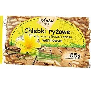 Chlebki ryżowe waniliowe w syropie ryżowym 65g ANIA