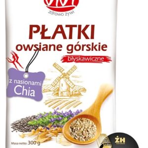 Płatki owsiane górskie z nasionami chia 300g VIVI