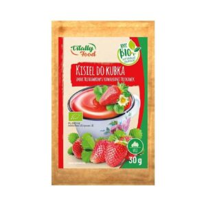 Kisiel do kubka truskawkowy z truskawkami BIO 30g VITALLY FOOD
