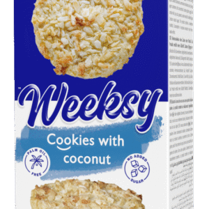 Ciastka kokosowe bez dodatku cukru i oleju palmowego 120g WEEKSY