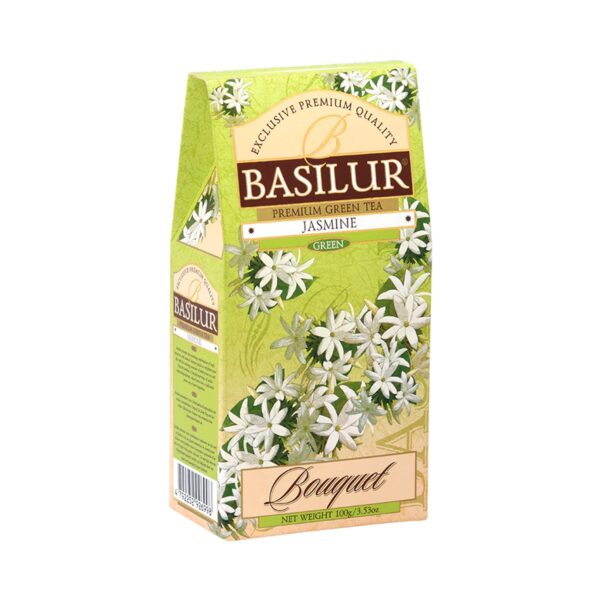 Herbata- Zielona Jaśminowa stożek liść 100g BASILUR - obrazek 2