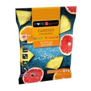 Cukierki multivitamin ze stewią bez dodatku cukrów 50g PURE&GOOD