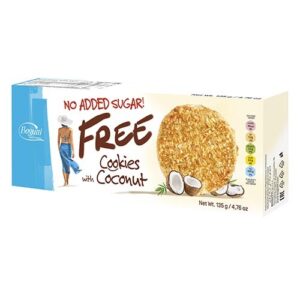 Ciastka z wiórkami kokosowymi bez dodatku cukrów 135g BOGUTTI