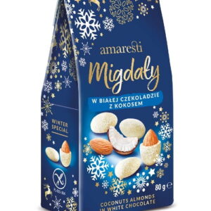 AMARESTI BN Migdały w białej czekoladzie z kokosem 80g