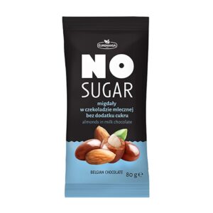 Migdały w czekoladzie mlecznej bez dodatku cukrów 80g NO SUGAR