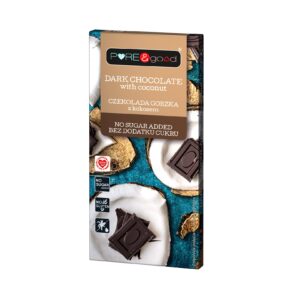 Czekolada gorzka z kokosem bez dodatku cukrów 75g PURE&GOOD