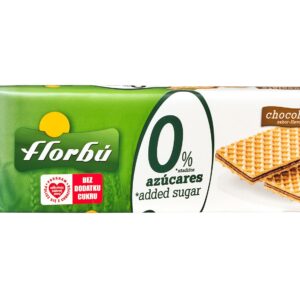 Wafelki nadziewane kakaowe bez dodatku cukrów 150g FLORBU