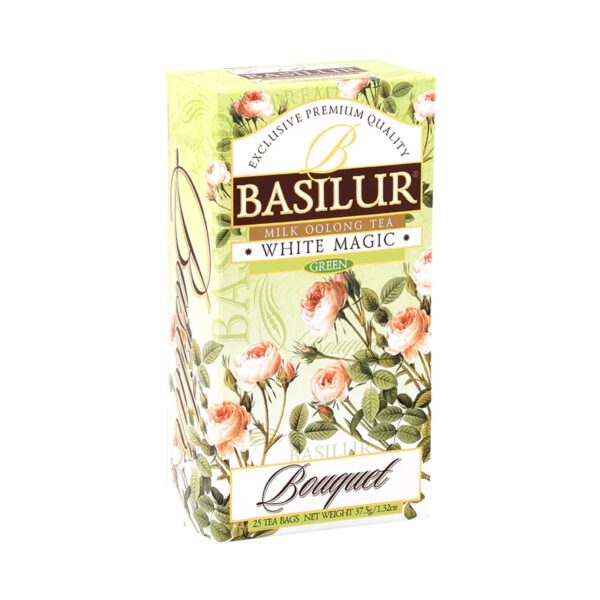 BASILUR Herbata - zielona white magic saszetki 25x1,5g - obrazek 2
