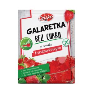 Galaretka o smaku truskawkowym bez dodatku cukrów 14g CELIKO