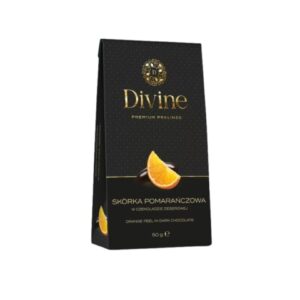 Skórka pomarańczowa w czekoladzie deserowej 50g DIVINE