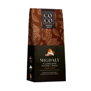 Migdały w czekoladzie mlecznej i białej o smaku tiramisu 100g COCO