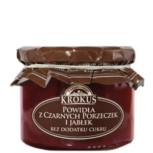 Powidła z czarnych porzeczek i jabłek bez dodatku cukrów 310g KROKUS