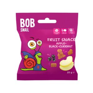 Żelki owocowe Fruit Snack Jabłko Czarna Porzeczka 20g BOB SNAIL