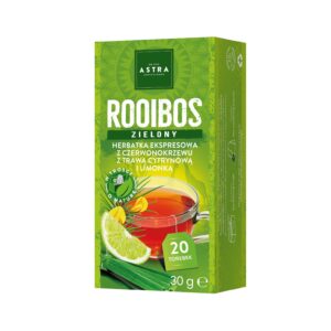 Herbata rooibos zielony z trawą cytrynową i limonką  20 torebek ASTRA