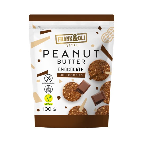 Ciasteczka Mini Peanut Butter Czekoladowe 100g FRANK&OLI - obrazek 2