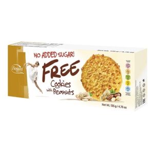Ciastka z orzeszkami ziemnymi bez dodatku cukrów 135g BOGUTTI