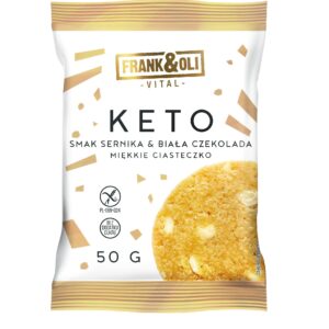 Ciasteczko Miękkie Keto sernik i biała czekolada 50g FRANK&OLI