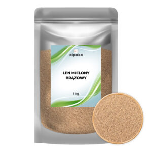 Len mielony brązowy 1kg ALPAKA