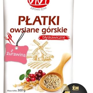 Płatki owsiane górskie z żurawiną 300g VIVI