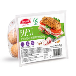 bezglutenowe Bułki z siemieniem lnianym i chią 100g INCOLA