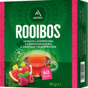 Herbata rooibos malina grapefruit 60szt ASTRA