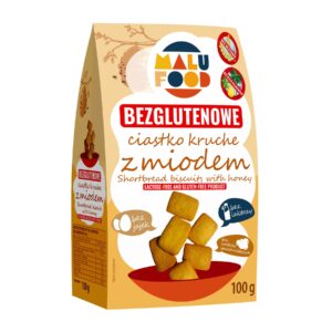 Ciastka kruche z miodem bezglutenowe 100g MALU FOOD