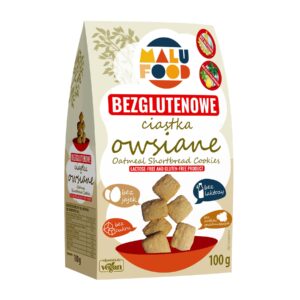 Ciastka owsiane bezglutenowe bez dodatku cukru 100g MALU FOOD