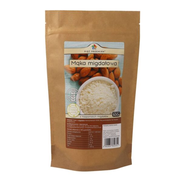 Mąka migdałowa 500g PIĘĆ PRZEMIAN