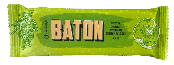 Baton daktyl-jabłko-cynamon bez dodatku cukrów 40g KRUKAM