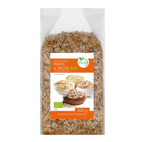 Płatki mix 4 zboża BIO 300g BIOLIFE