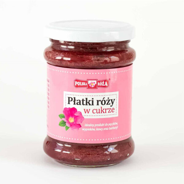 Płatki róży w cukrze 320g POLSKA RÓŻA