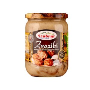 Zraziki wieprzowe w sosie pieczarkowym 470g SZUBRYT