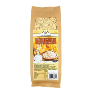Płatki owsiane zwykłe bezglutenowe 500g PIĘĆ PRZEMIAN