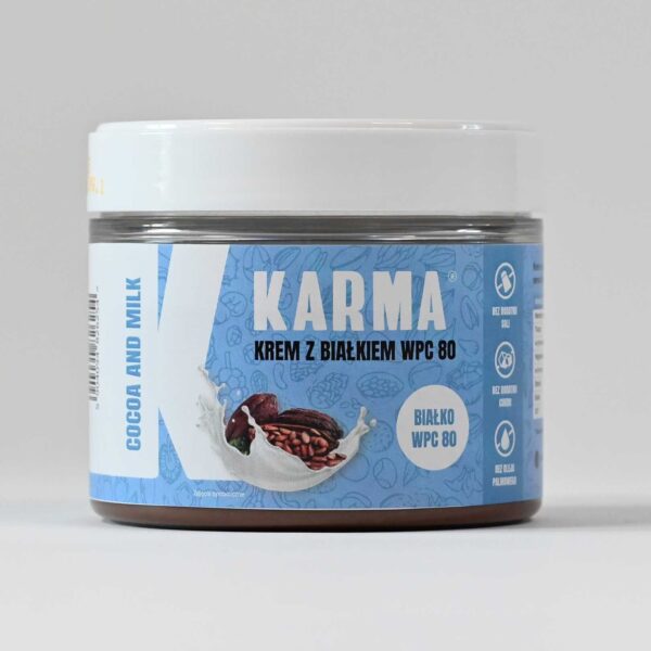 Krem z białkiem COCOA AND MILK 250g KARMA BARS